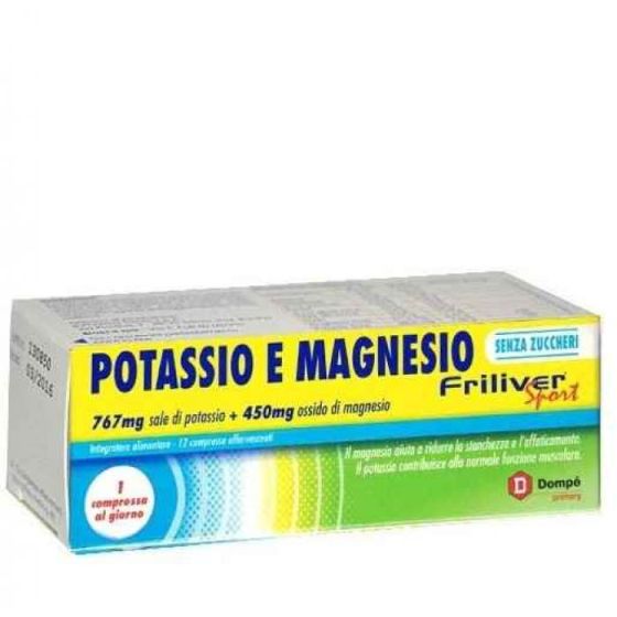 Potassio e magnesio senza zucchero 12 compresse effervescenti