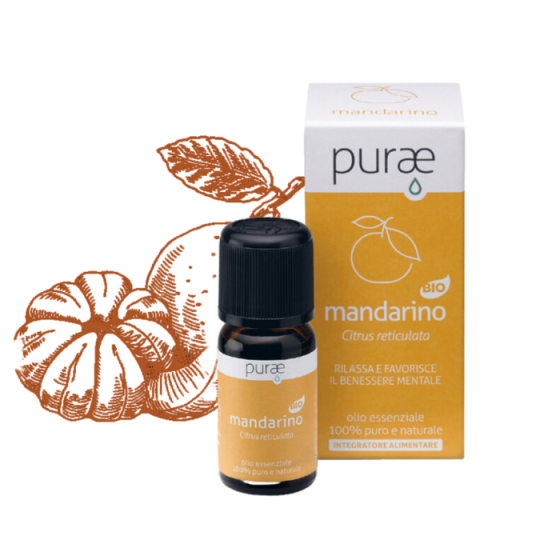Purae Mandarino Bio Olio Essenziale 10 ml