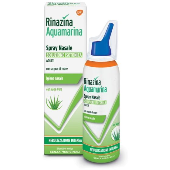 Rinazina aquamarina isotonico aloe spray nebulizzazione intensa 100ml