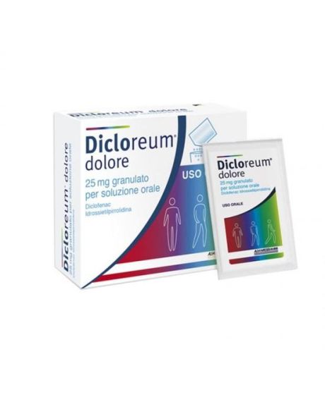 Dicloreum dolo, 25mg granulato per sospensione orale 10 bustine in carta/al/pe