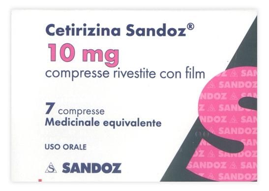 Cetirizina sandoz 10mg compresse rivestite con film 7 compresse