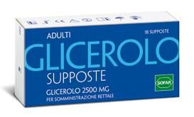 Glicero, adulti 2,250g supposte 18 supposte