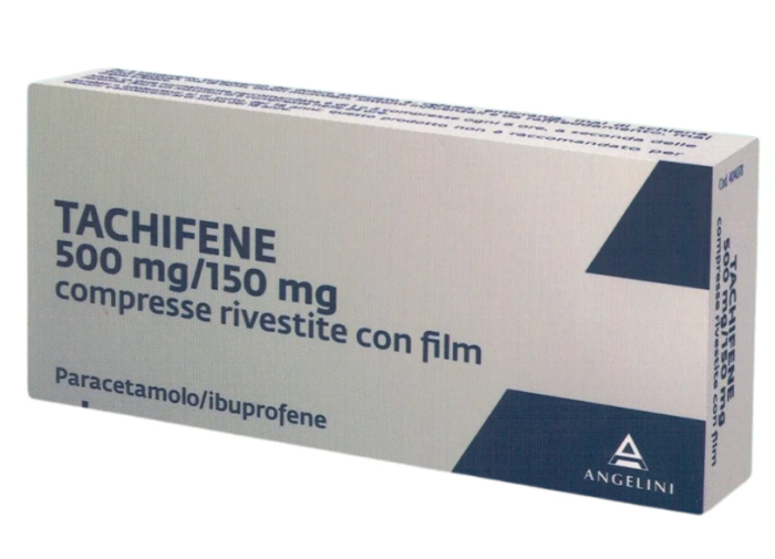 Tachifene 500 Mg + 150 Mg  Antidolorifico E Antipiretico  16 Compresse
