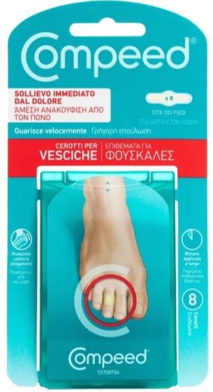 Compeed cerotti per vesciche dita piedi 8 pezzi