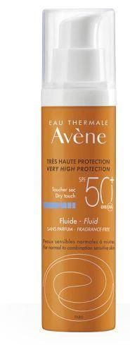 Avene fluido solare spf50+ senza profumo per viso e collo 50ml