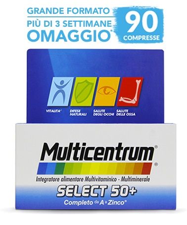 Multicentrum select 50+ integratore multivitaminico 90 compresse