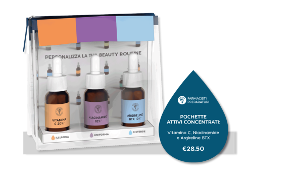 LPF Attivi  Argireline Niacinamide Vitamina  C Concentrati in pochette 3 pezzi da 10 ml 