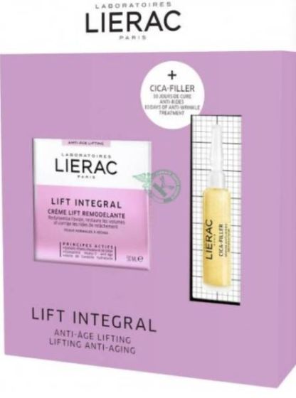 Lierac cofanetto lift integral crema 50ml + fiala cica filler 10giorni