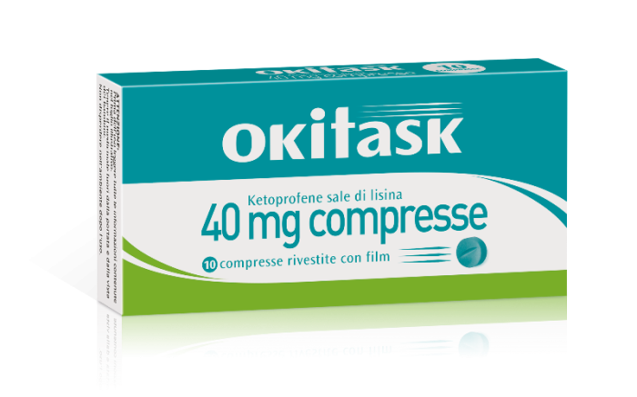 Okita, 40mg compressa rivestita con film, 10 compresse in blister al/al