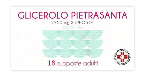 Glicero, adulti 2,250g supposte 18 supposte