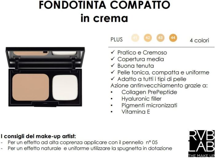 Rvb lab fondotinta compatto crema 41
