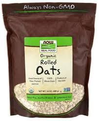Now real food organic rolled oats 680g