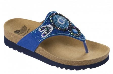 Scholl taila canvas+beads w r blu 37