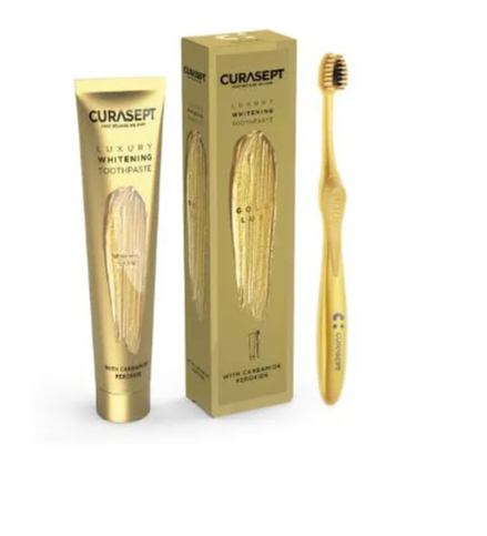 Curasept Gold Luxury Whitening Dentifricio 75ml + Spazzolino