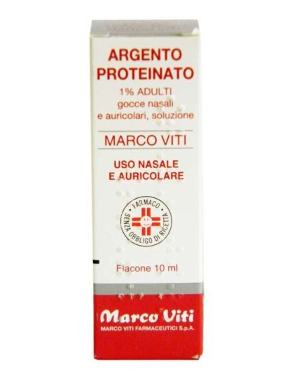 Argento proteina, 1% gocce nasali, soluzione flacone 10ml