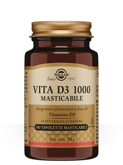 Solgar Vita D3 1000 Masticabile 100 tavolette masticabili