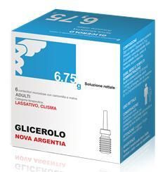 Glicerolo , adulti 6,75g soluzione rettale 6 contenitori monodose con camomilla e malva
