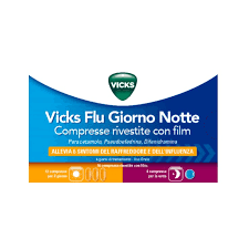 Vicks flu giorno notte compresse rivestite con film 12 compresse giorno + 4 compresse notte in blister pvc/aclar/al