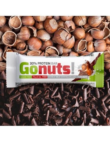 Daily life go nuts! 30% protein bar double milk chocolate and hazelnuts 45g