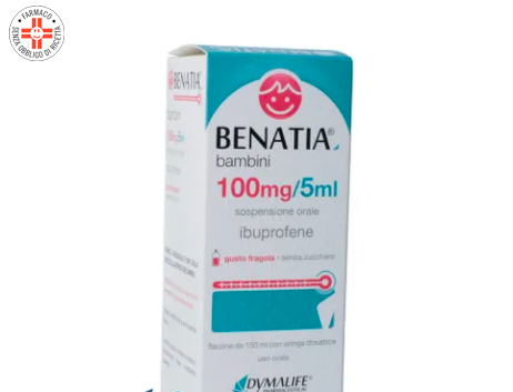 Benatia bambini sospensione orale 100mg/5ml gusto fragola senza zucchero 150ml