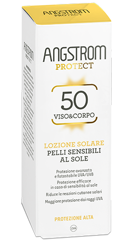 Angstrom lozione solare pelli sensibili viso & corpo spf50 100ml