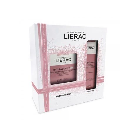 Lierac hydragenist cofanetto gel-crema idratante ossigenante 50ml+ gel occhi idra-levigante 15ml