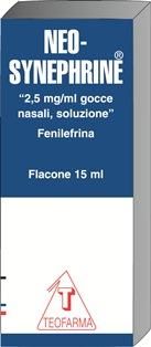 Neosynephri, 2,5mg/ml gocce nasali, soluzione flacone 15ml