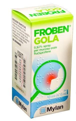 Froben gola 0,25% spray per mucosa orale flacone da 15ml