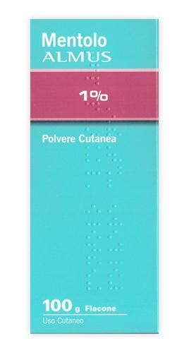 Mentolo alm, 1% polvere cutanea 1 flacone 100g