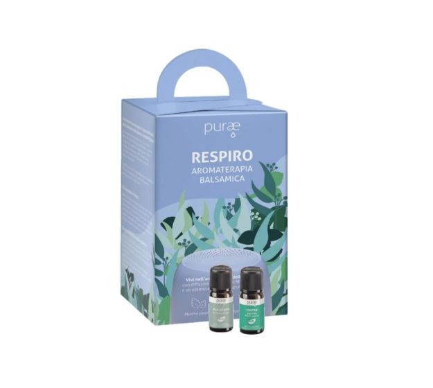 Purae Respiro Kit Diffusore con Olii Essenziali