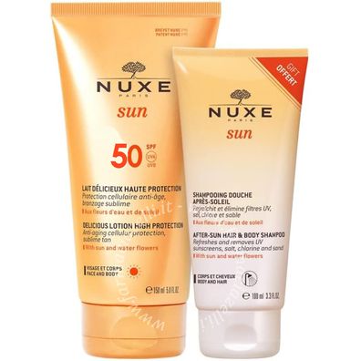 Nuxe Sun Latte Solare Spf50+ + Shampoo Doccia Doposole 100ml